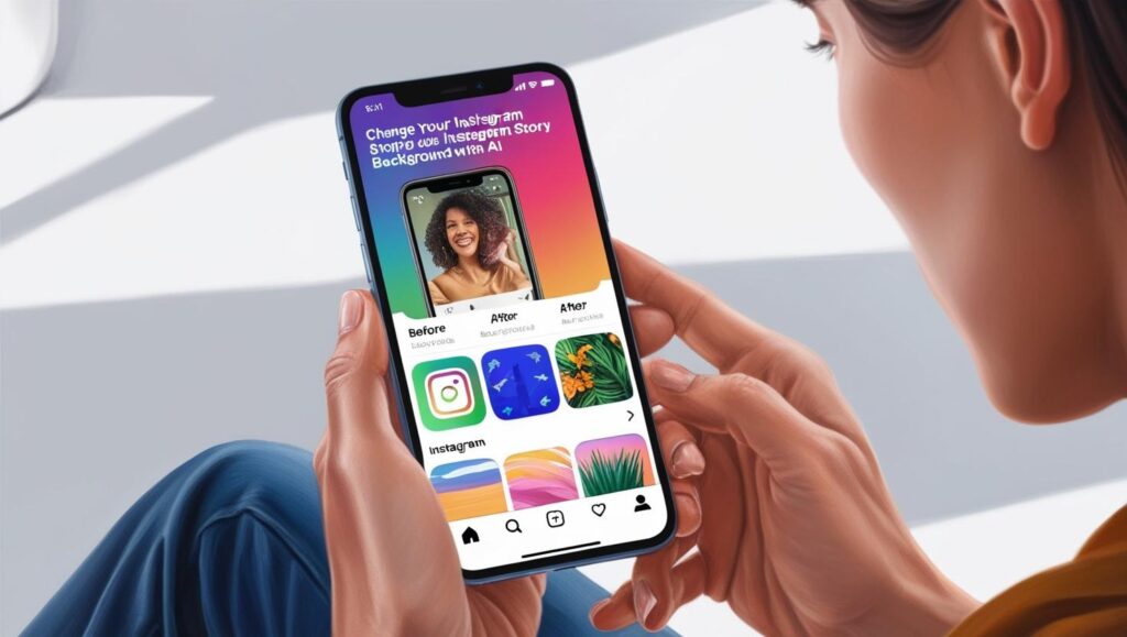 change background on instagram story