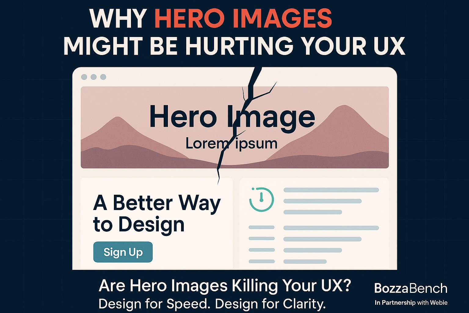 Are Hero Images Killing Your UX? Design for Speed. Design for Clarity.