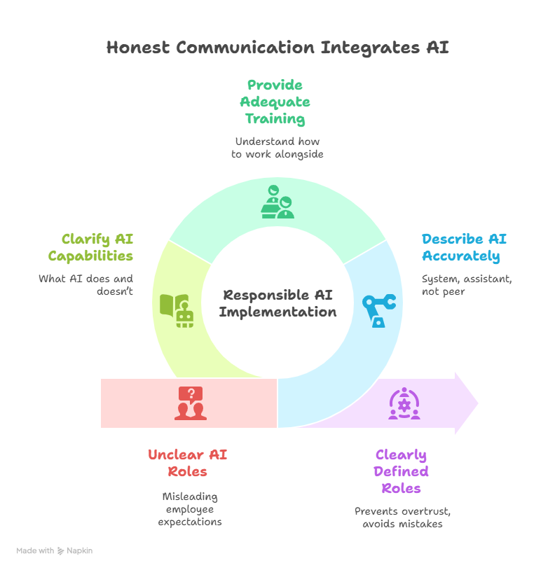 How to Integrate AI Tools Without Misleading Employees