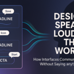 Thumbnail illustrating the concept of design as a visual language with interface elements communicating to users intuitively"